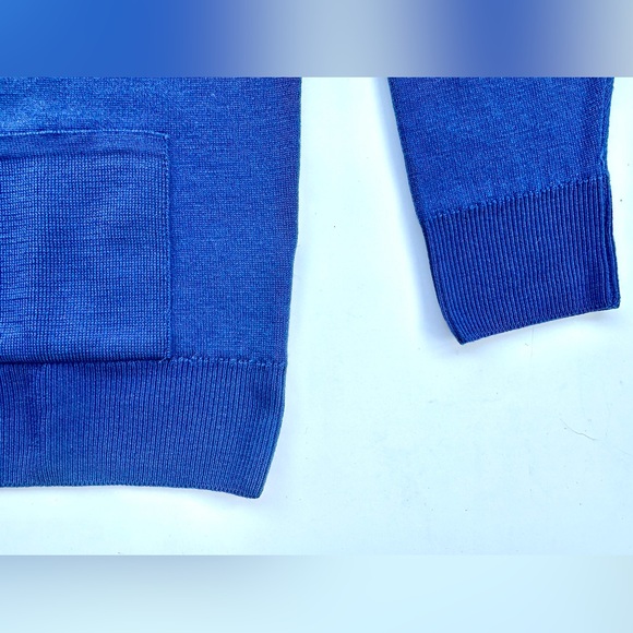 Windsor House 100% Wool Blue Cardigan Sweater, England, 38, M - Picture 4 of 11